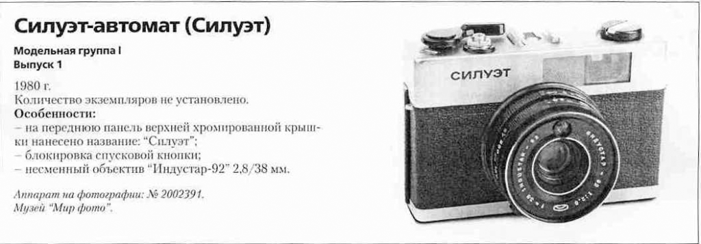 Фотоаппараты "Силуэт-Автомат" - 1200 фотоаппаратов СССР