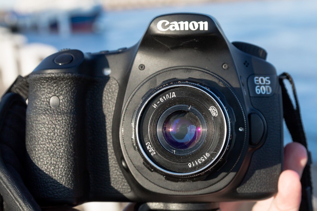 Индустар-22 как макрообъектив на Canon 60d, установлен с помощью M42-EOS EF и кольца М39-М42