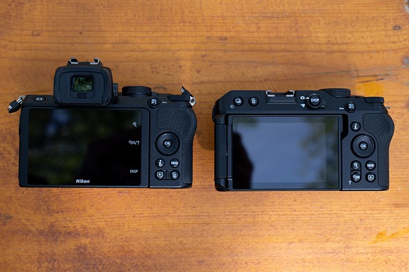 Nikon Z30 vs Z50 backs